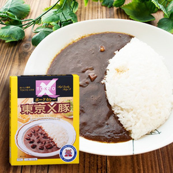 Photo1: Famous Tokyo X's pork for easy and quick retort curry (medium spicy) 200g (1)