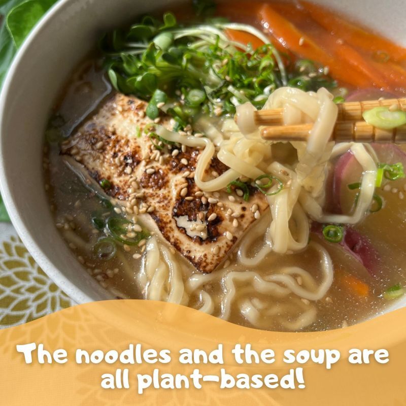 OKINAWA Noodle Soup, Japanese Ramen, Plant-Based Ramen Noodles, Okinawa-Style Ramen Noodles, Vegan Noodles