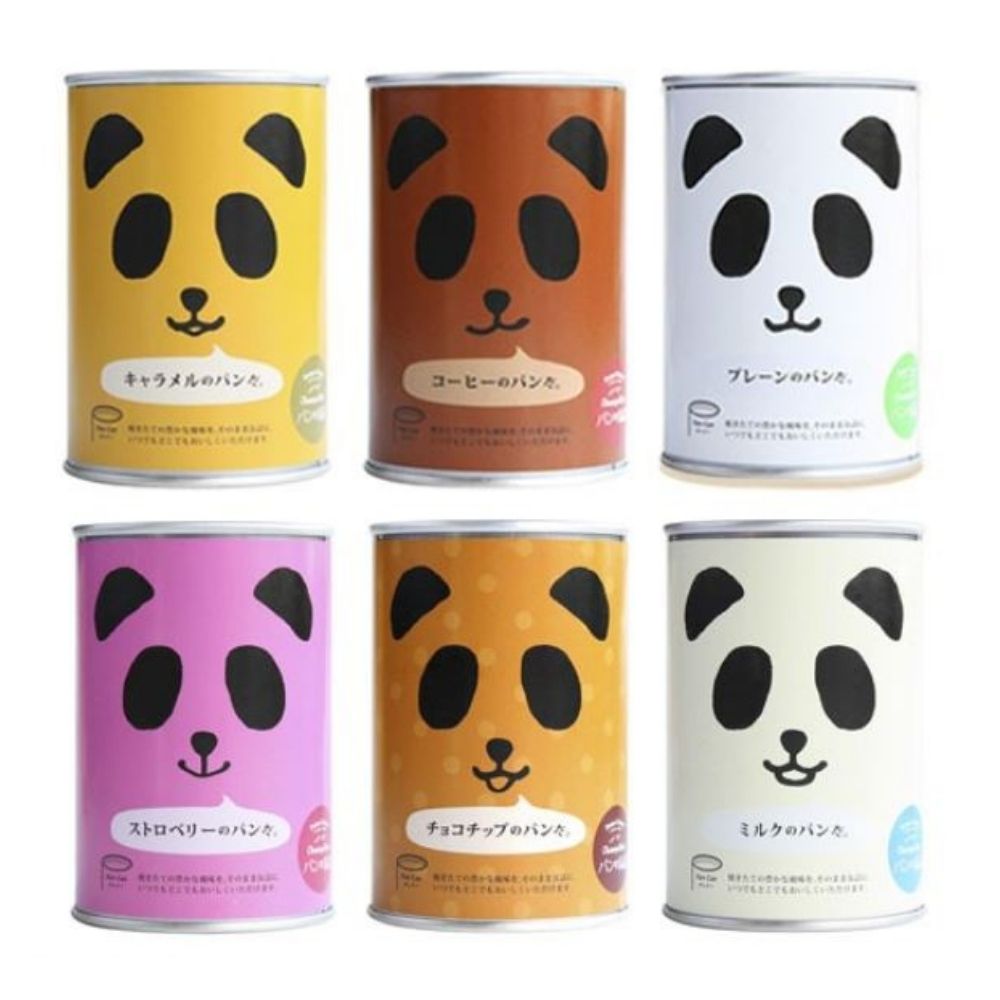 Japanese Canned Bread, Japanese Cute Cans of Bread, 5-Year Long Shelf Life, Pantry Stock, Set of 12 Cans [2 x 6 Kinds]